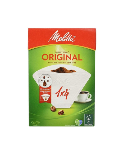 Фильтр бумажный Melitta 1X4/80 AROMA ZONES белый